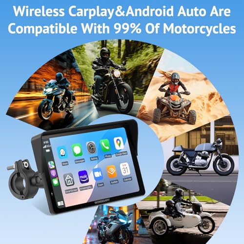 7" Waterproof Smart GPS Navigation System Screen with CarPlay and Android Auto O53513
