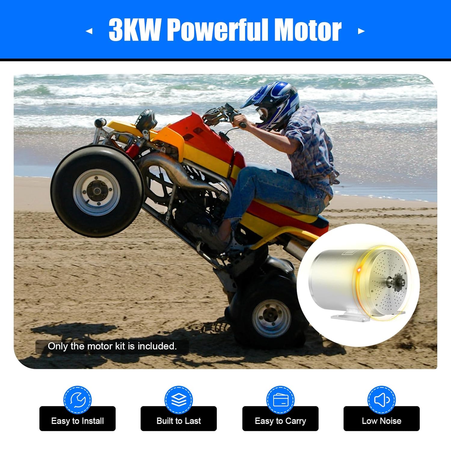 48-72V 3000W 6000RPM Brushless Motor Kit V426