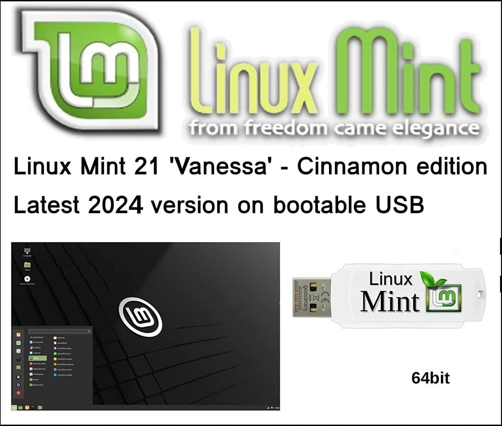 Linux Mint 21 Cinnamon 64bit USB T207
