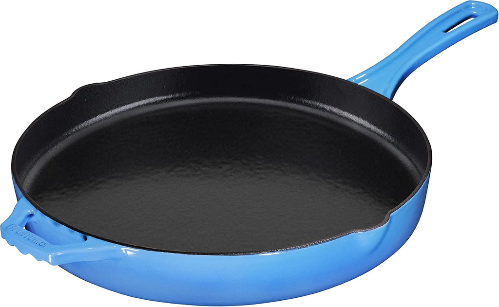 Red Enameled 12 inch Non-Stick Cast Iron Skillet W418