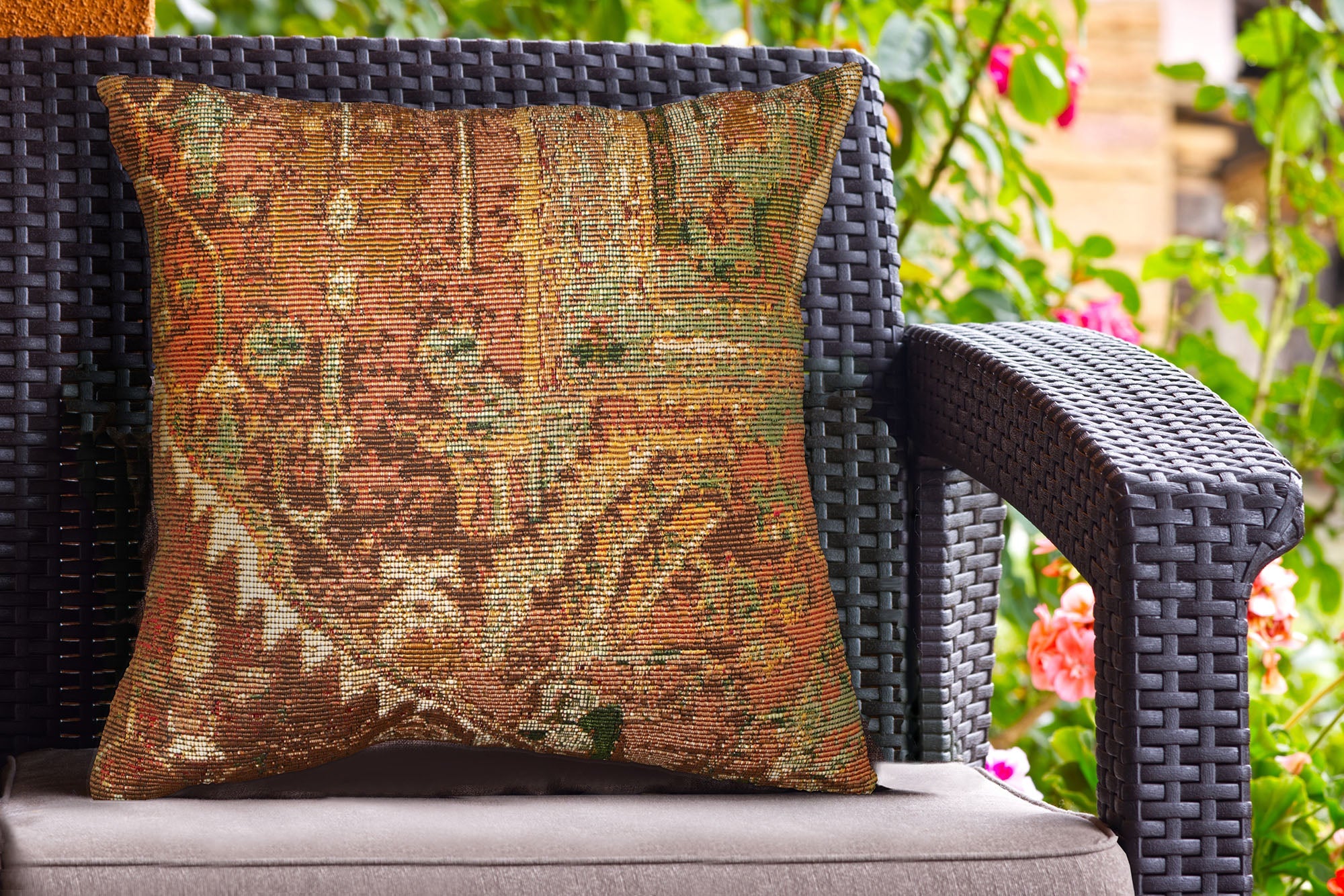 Marina Heriz Indoor Outdoor Throw Pillow