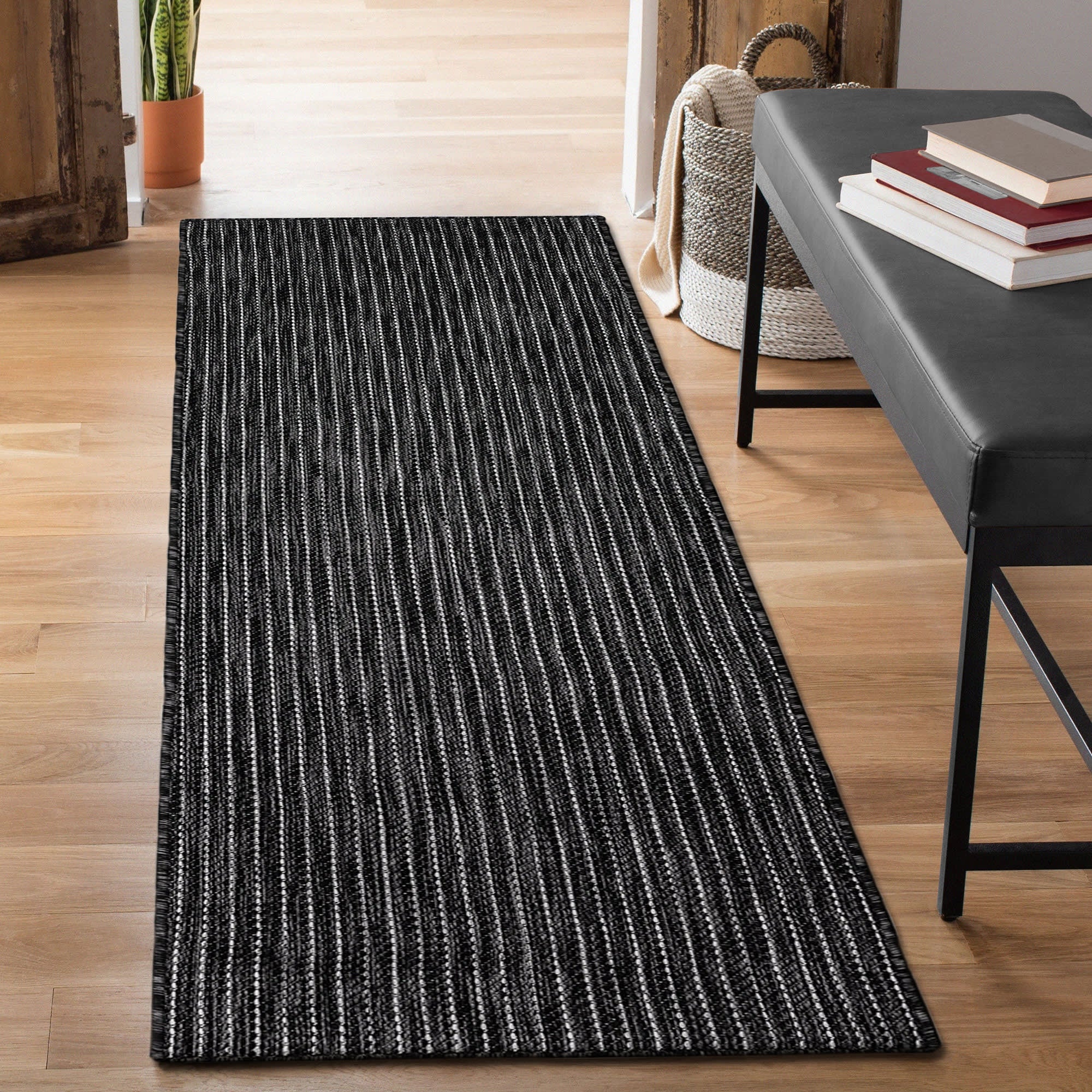 Carmel Texture Stripe Indoor Outdoor Area Rug