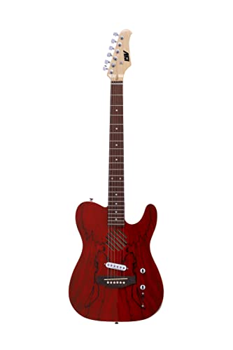 Trans Red Hollow Semi-Acoustic Electric Guitar Y505