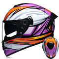 Motorcycle Sport Full Face Helmet, Dual Visor Adult Lightweight Helmet W29195