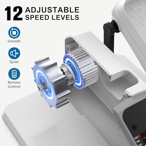 Under Desk Elliptical Machine 5 Modes 12 Speeds Low Impact Mini Electric Leg Exerciser with Non-Slip Mat V941299