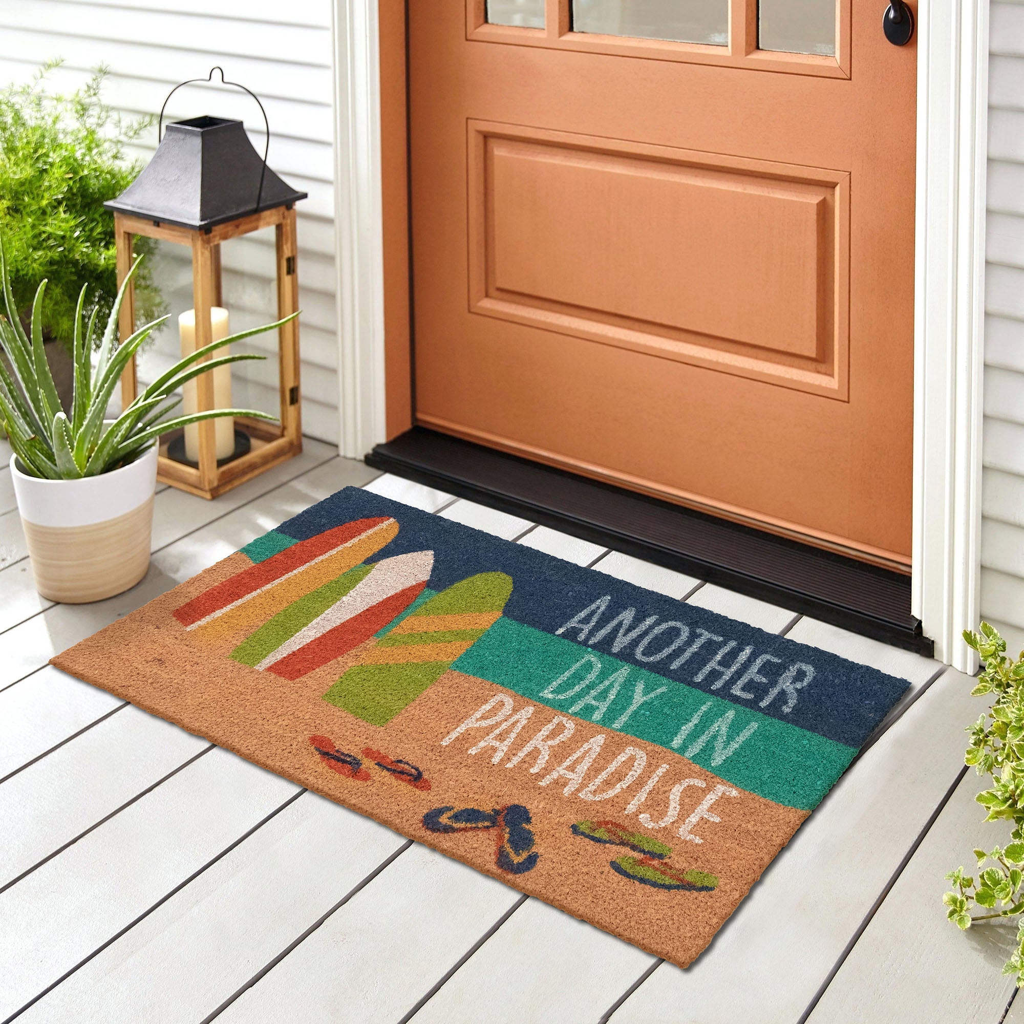 Natura Beach Paradise Coir Doormat with Non-Slip Backing