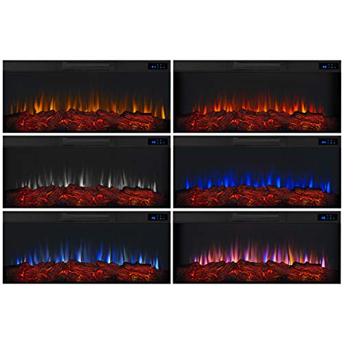 White 67" Electric Fireplace with Mantel X1386