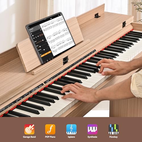 White 88 Key Weighted Digital Piano Keyboard H55392