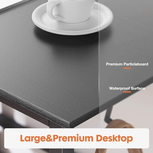 Modern Minimalist Writing Desk with 2 Drawers Storage Particle Board (40in) W11430