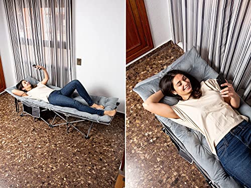 2 Pack Heavy Duty Folding Camping Cot with Mattress S2206