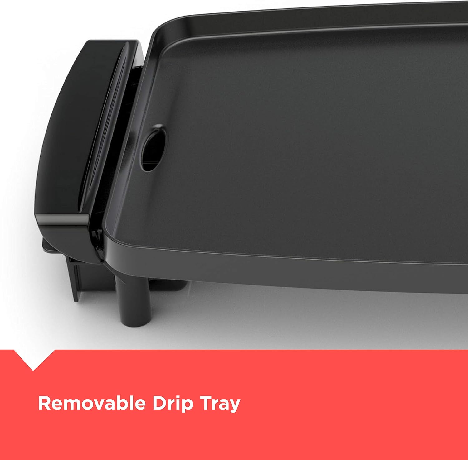 Black Electric Griddle with Removable Temperature Probe V544248