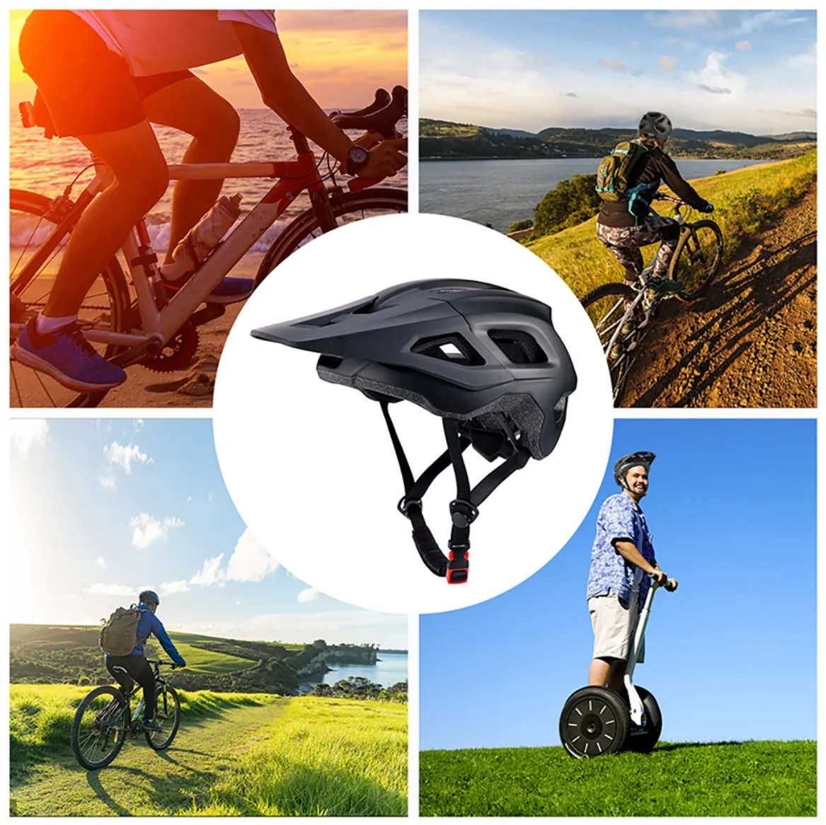 Yellow Adjustable Mountain Bike Helmet 55-61cm U2677