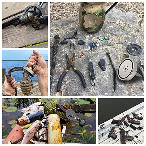 Magnet Fishing Kit 1000 LBS Pulling Force Neodymium Round Magnet 3.54inch Diameter R426