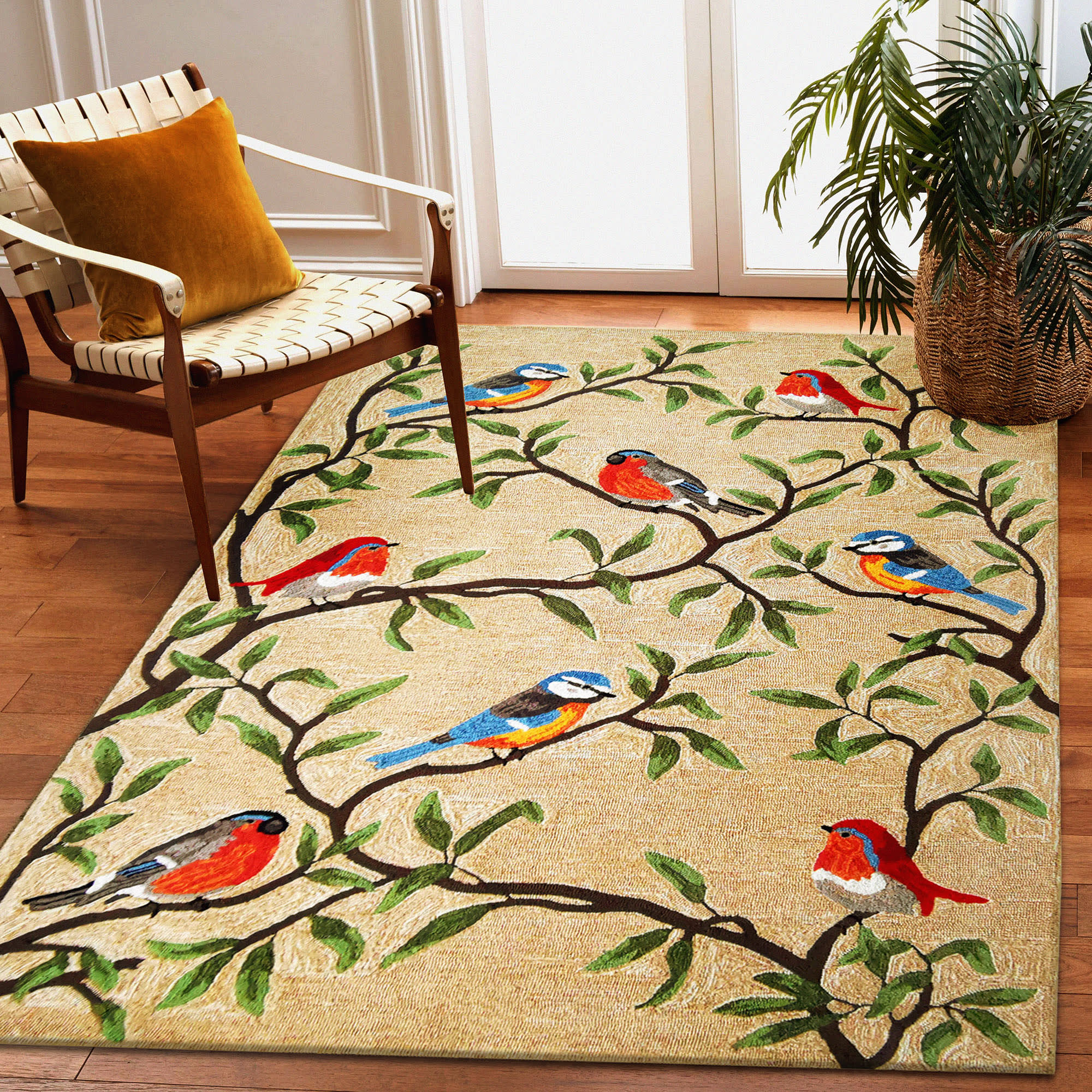 Ravella Birds On Branches Indoor/Outdoor Area Rug