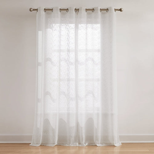 Aileen Textured Raindrop Sheer Window Curtain Panels