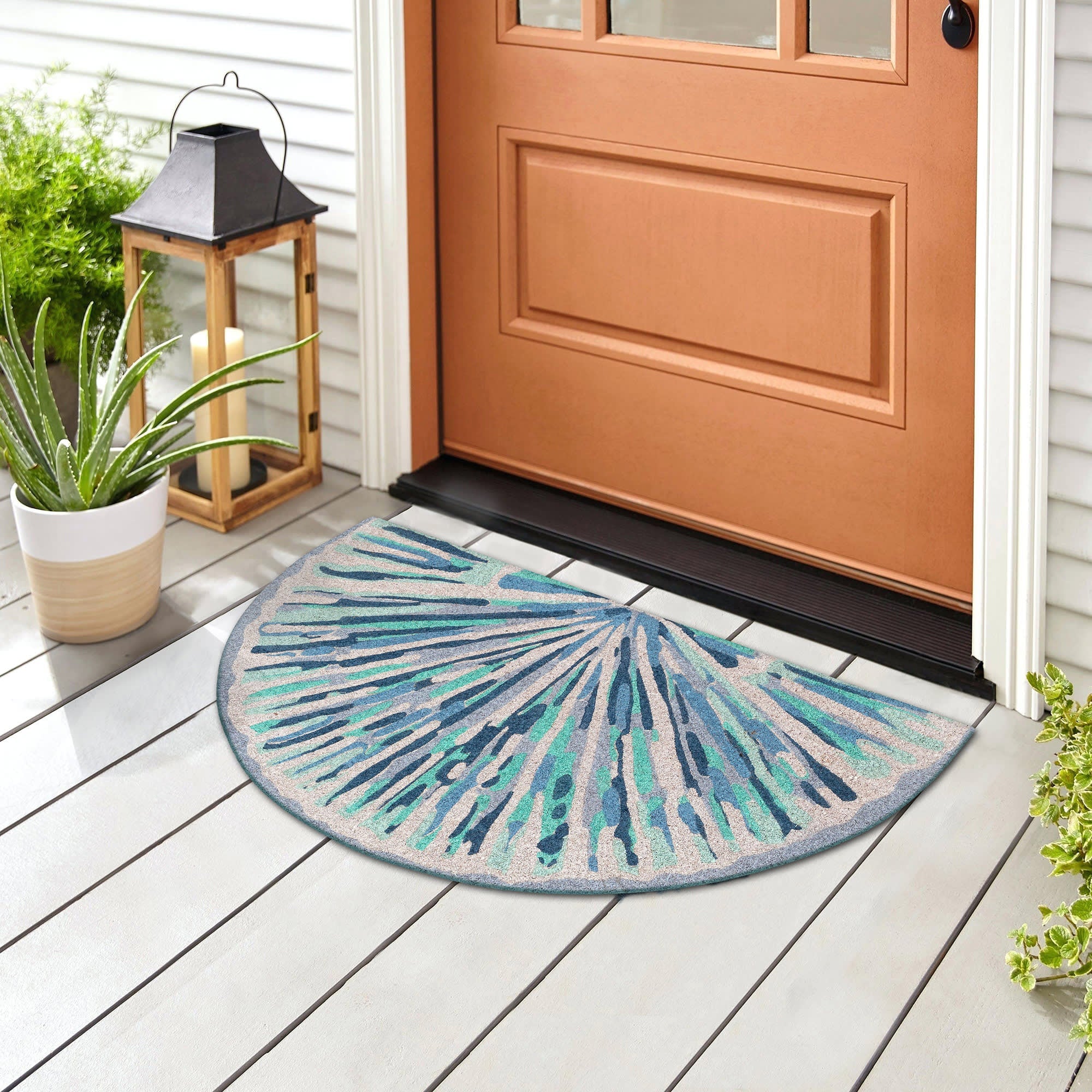 Natura Scallop Coir Doormat with Non-Slip Backing
