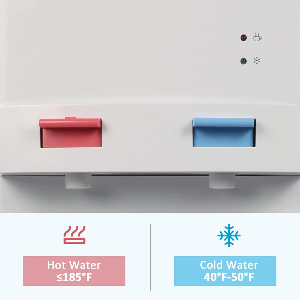 White Stainless Steel Top Loading Water Cooler Dispenser L133900