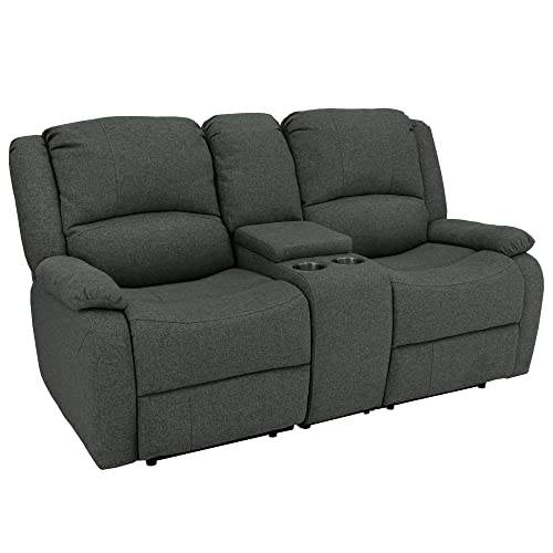 94" Double Recliner RV Sofa with Convertible Console V234
