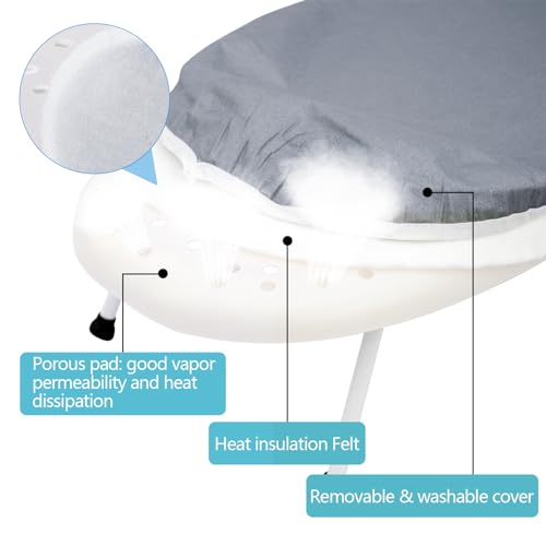 23.6" L x 14" W x 7" H Removable Sleeve Folding Legs Cotton Cover Countertop Ironing Board Y570118