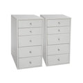 5-Drawer Bright White Makeup Vanity Storage Unit Z47362