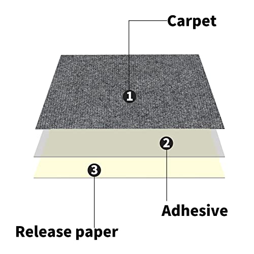 Self Adhesive Carpet Tiles 12" x 12" 12 Tiles Per Carton Y543390