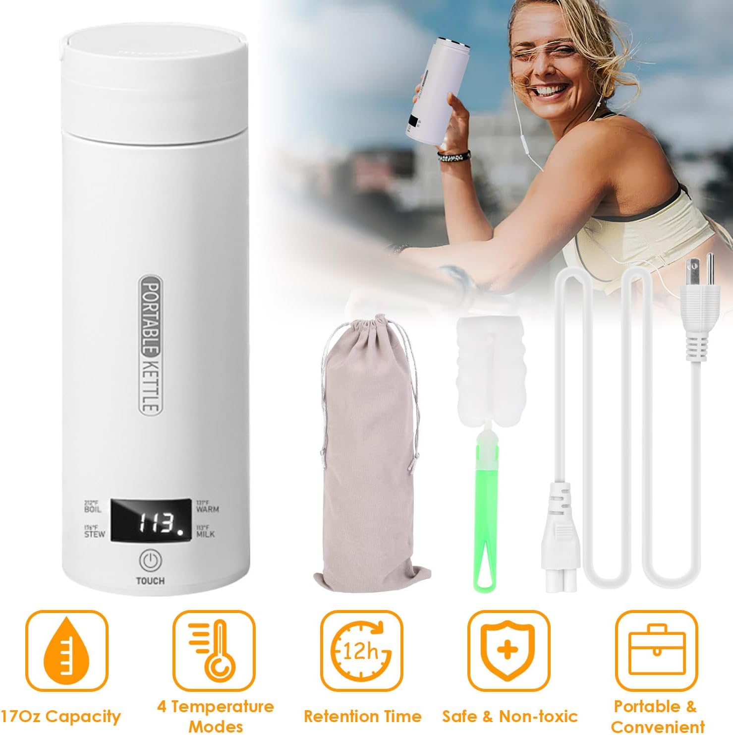 500ML Stainless Steel Electric Kettle G219