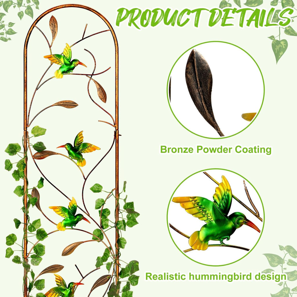 2 Pack 60 Inch High Metal Garden Trellis for Climbing Plants O957