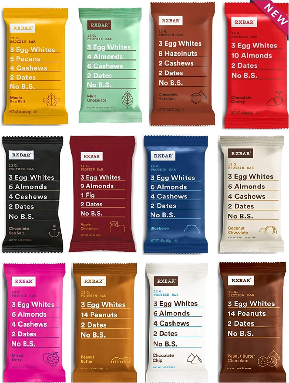 Assorted Variety Pack Protein Bar, Gluten-free, 1.83 oz, 24 Count P785