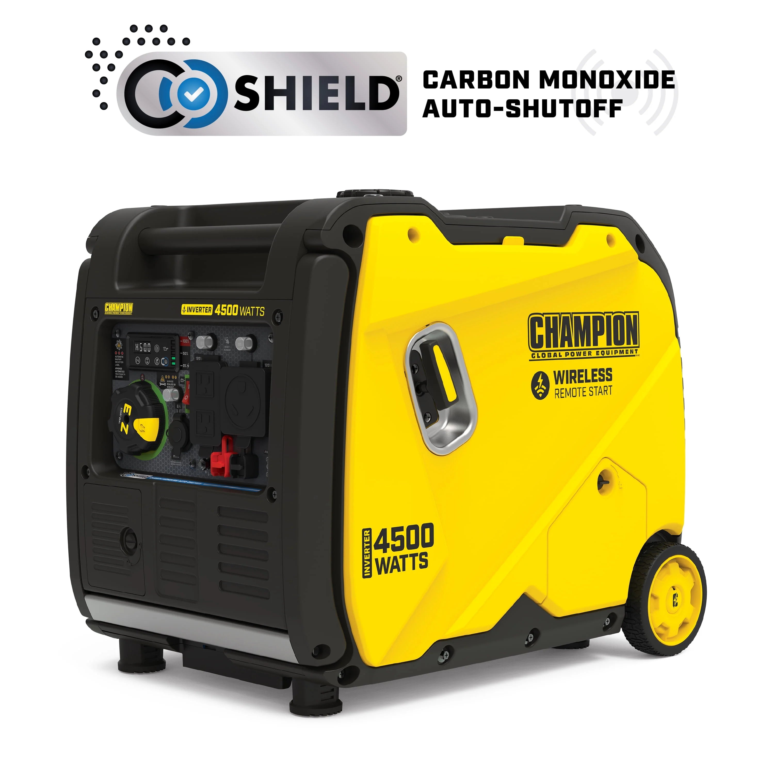 4500-Watt Wireless Remote Start Inverter Generator with CO Shield N918