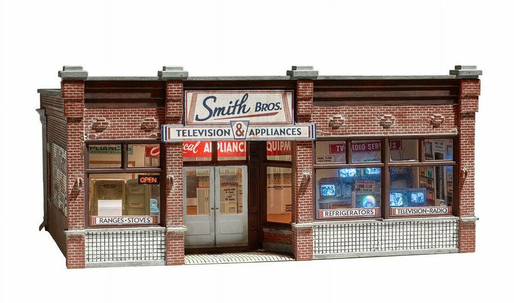 N Scale Smith Brothers TV & Appliance Built Model Structure B81963