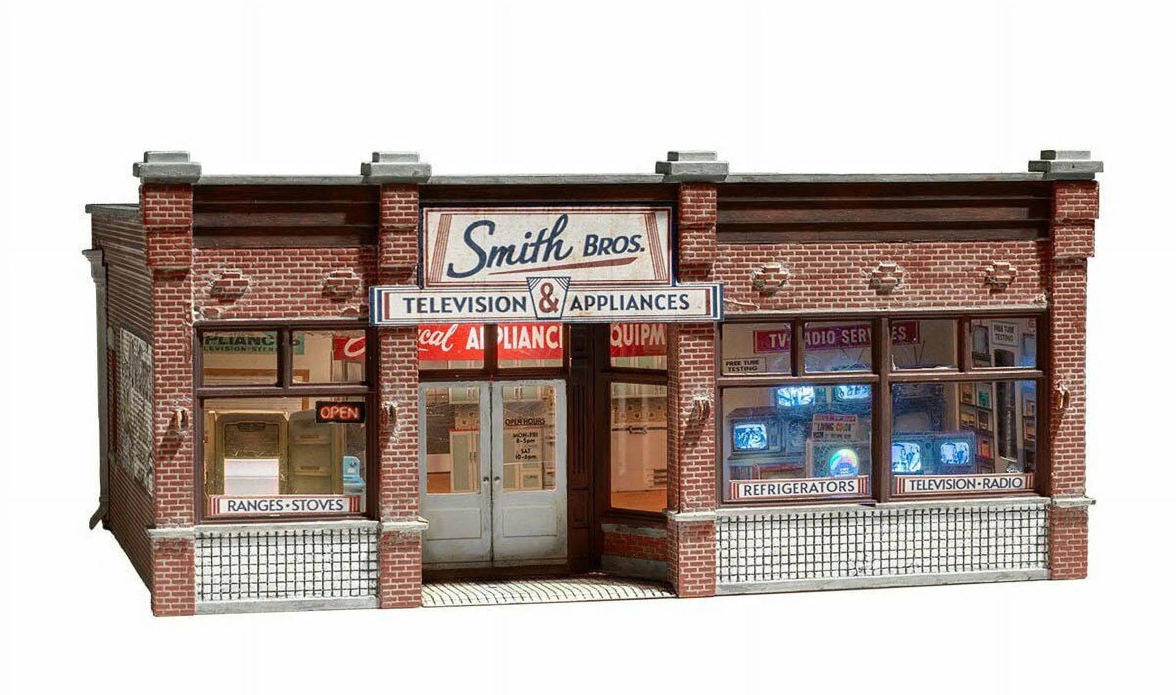 N Scale Smith Brothers TV & Appliance Built Model Structure B81963