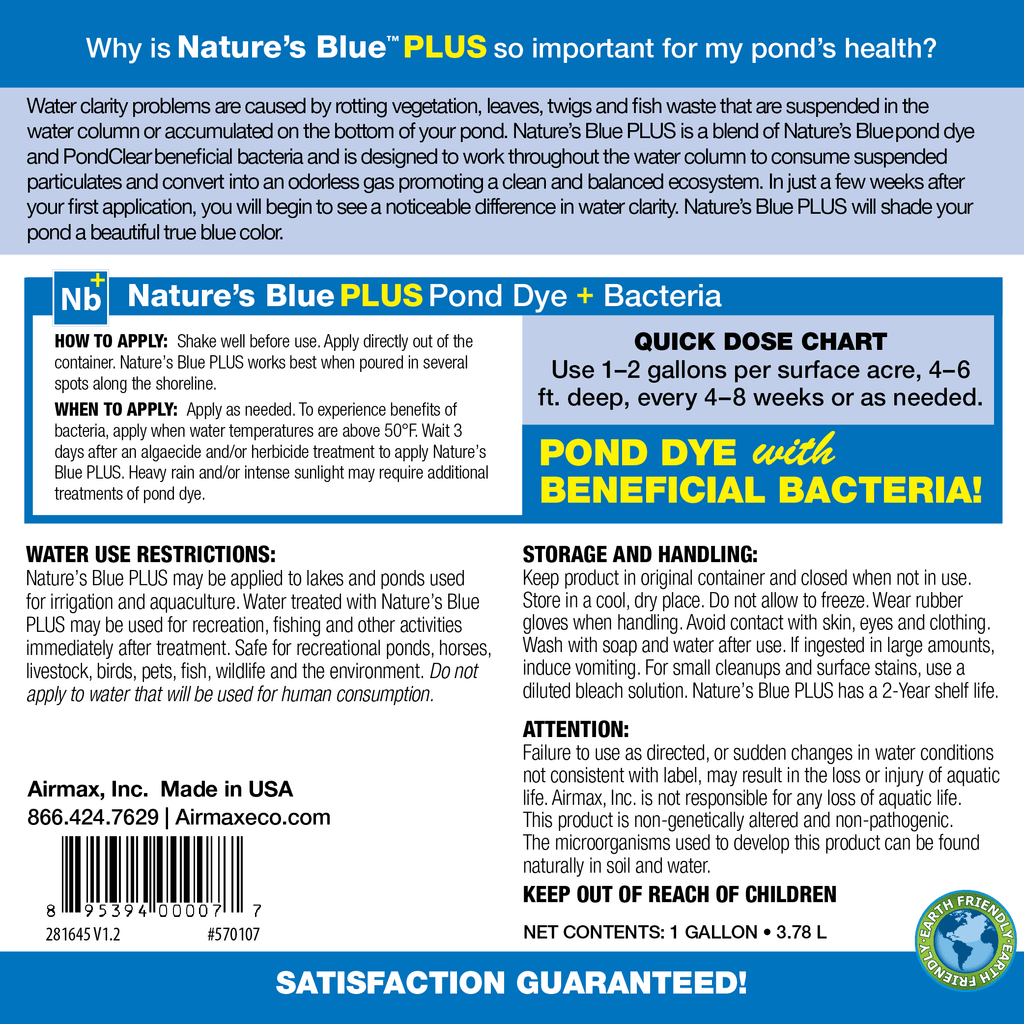 4 Quarts Liquid Pond Dye Concentrate V7382