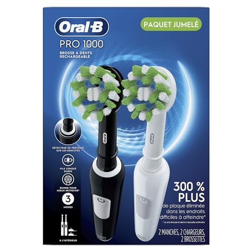 Black and White Electric Toothbrush, 2 Count W923403