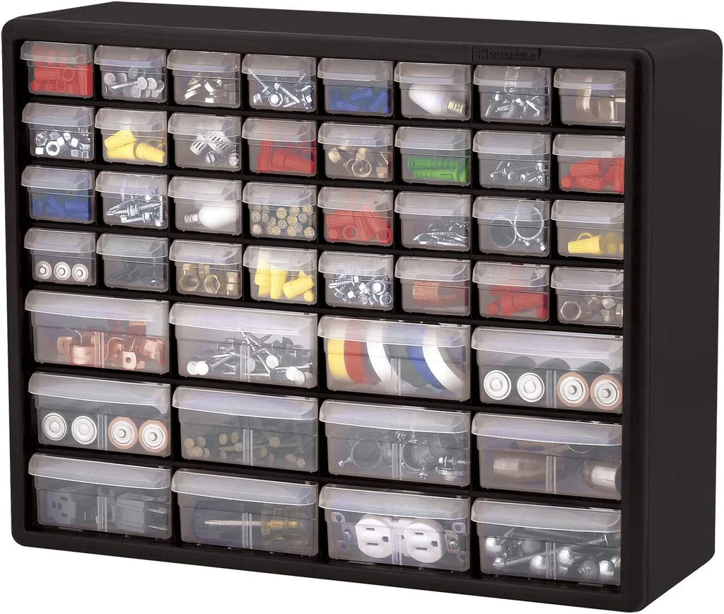 44 Drawer Black Plastic Storage Cabinet J7387