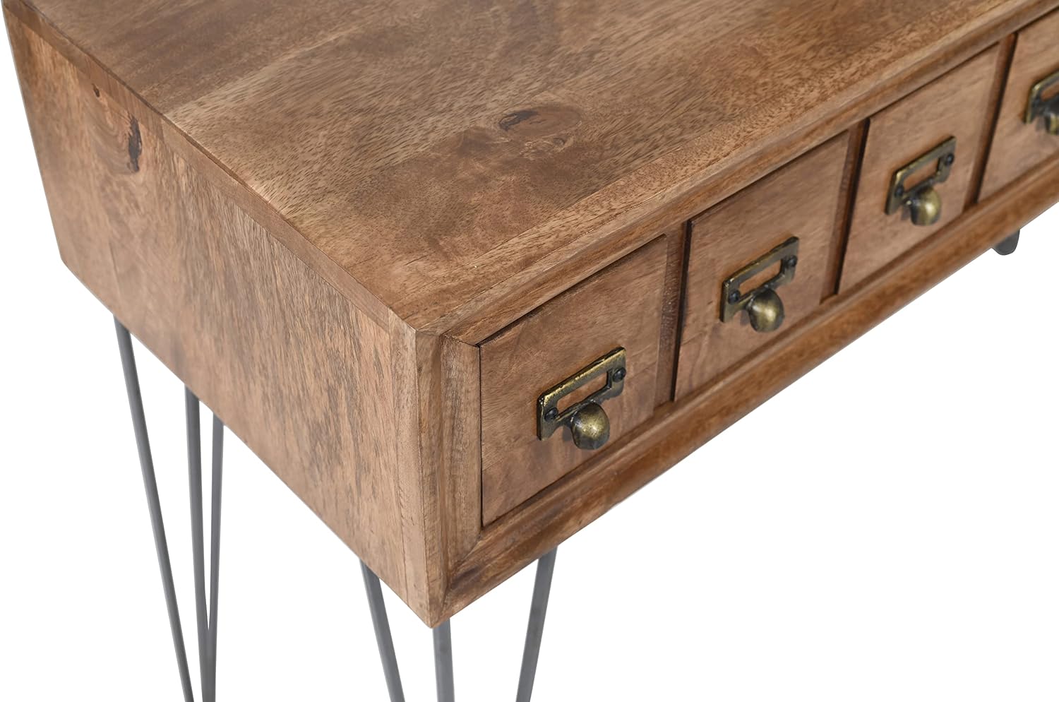 Solid Wood Console Table with Apothecary Drawers O492