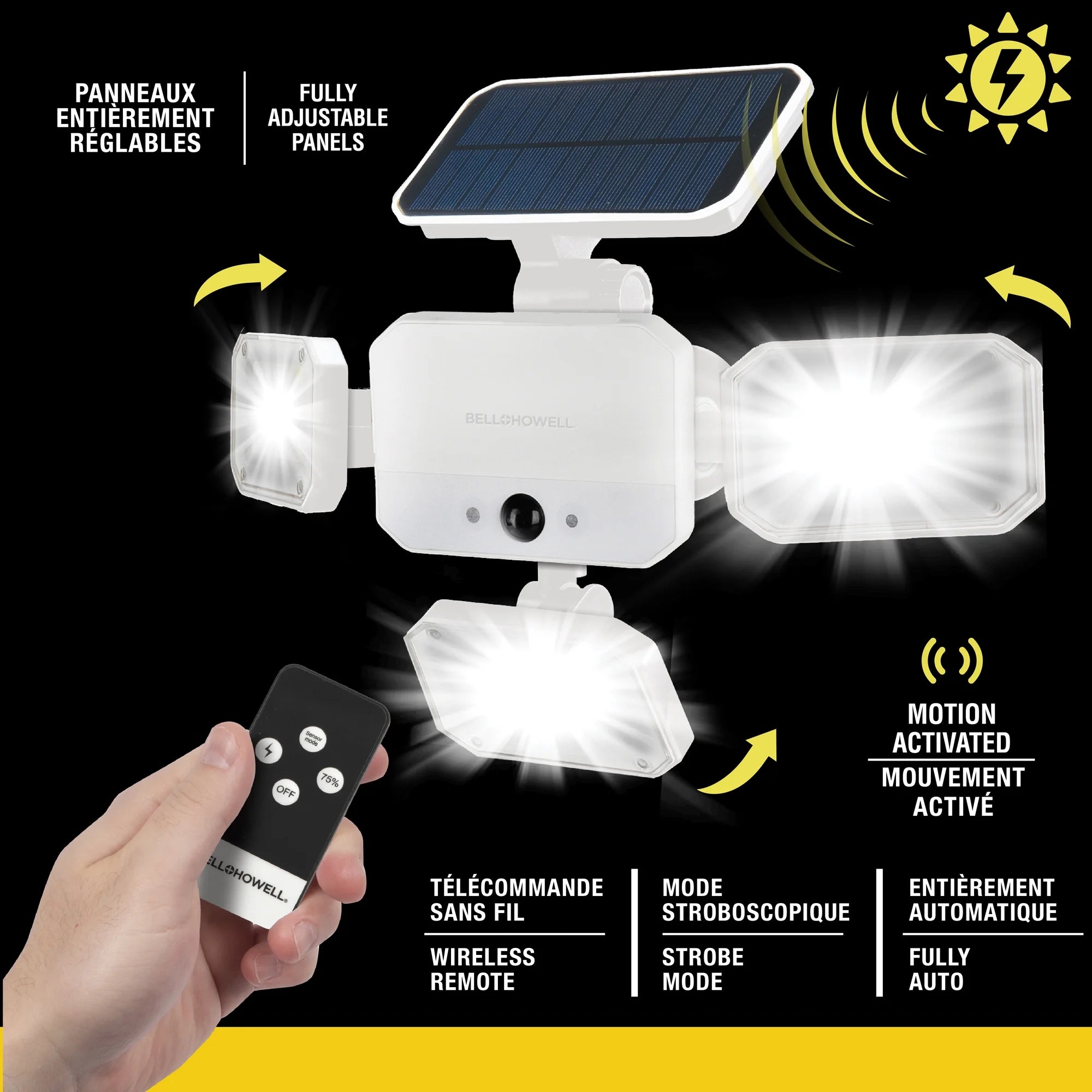 White Solar Floodlight H95627