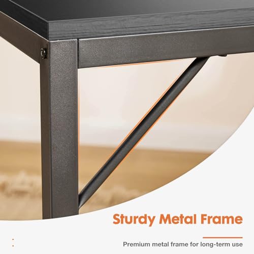 Modern Minimalist Writing Desk with 2 Drawers Storage Particle Board (40in) W11430