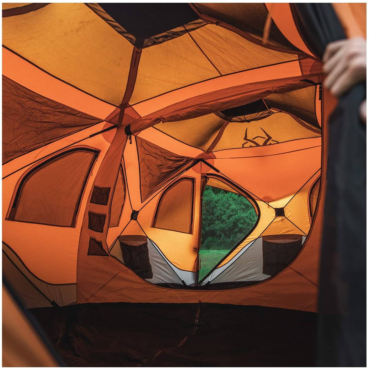 Orange 8 Person Pop Up Camping Tent G377