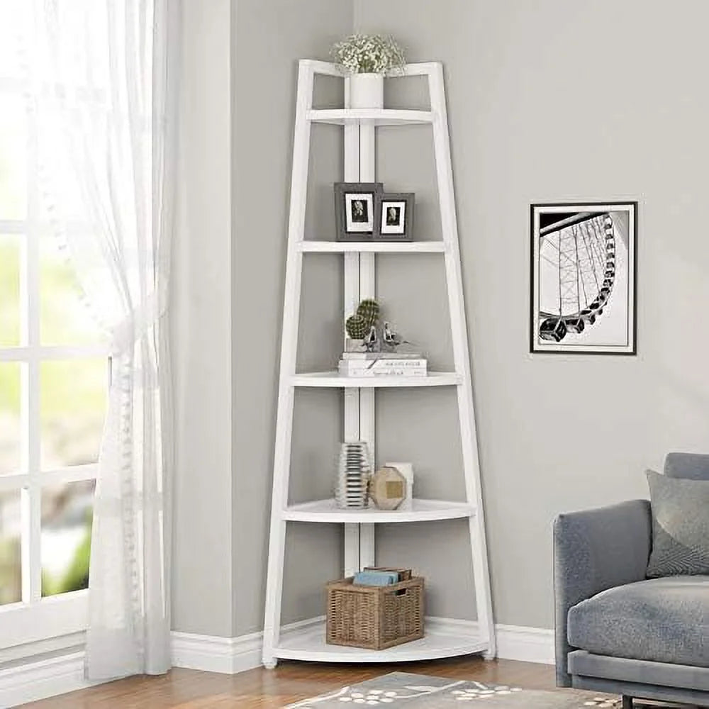 Gold 5 Tier Corner Bookshelf E455