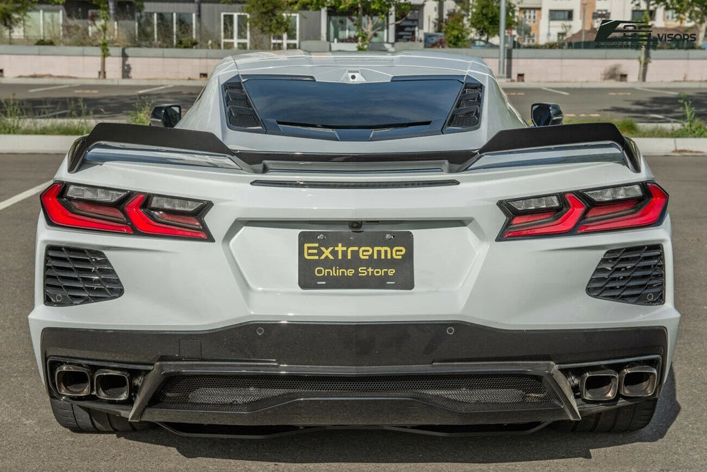 Painted Carbon Flash Metallic ABS Plastic Rear Trunk Lid Wing Spoiler Add-On Wickers Pair C6584
