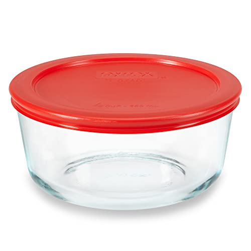 Glass Food Storage Container with Lids, 3 Cup Q30339