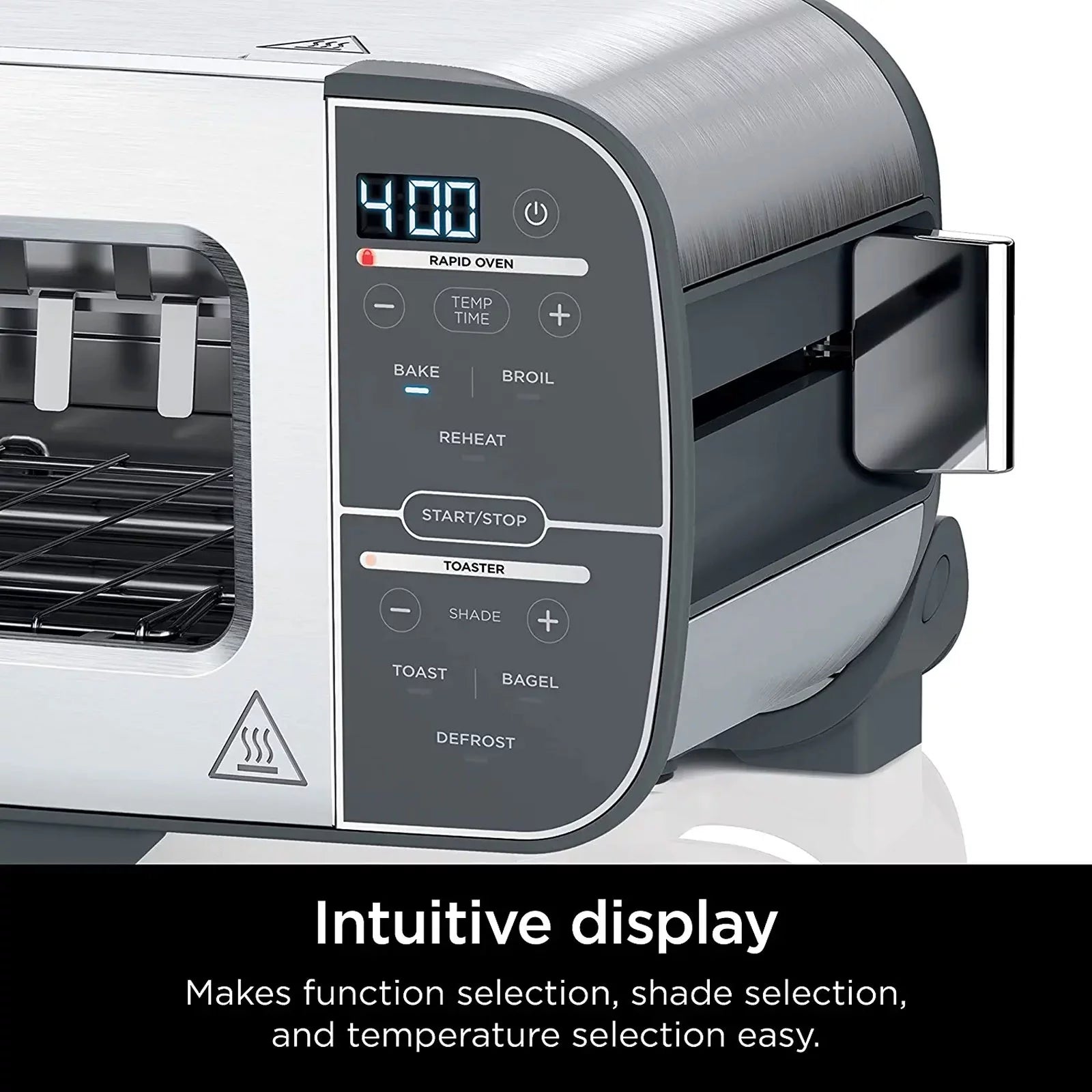 2-in-1 Compact Toaster Oven 2-Slice Capacity Stainless Steel G50592