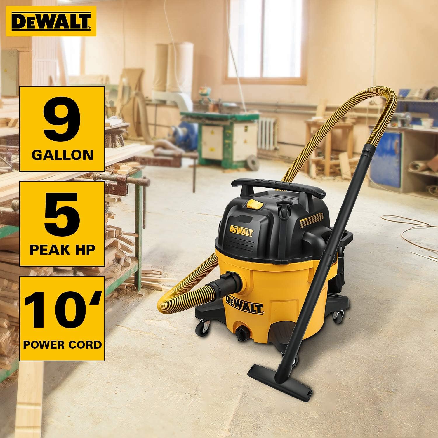 4 in 1 Poly Wet/Dry Vacuum 9 Gallon Shop Vacuum A81913