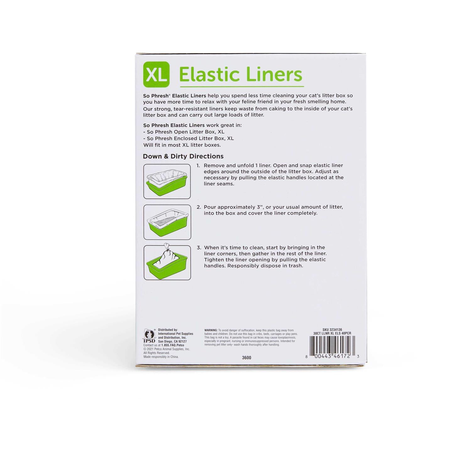Elastic Litter Liners for Cats X1927