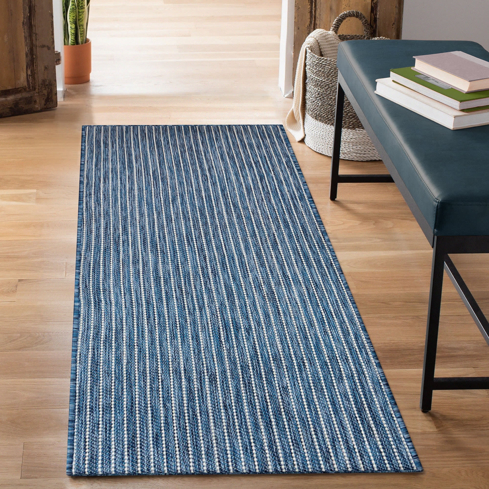 Carmel Texture Stripe Indoor Outdoor Area Rug