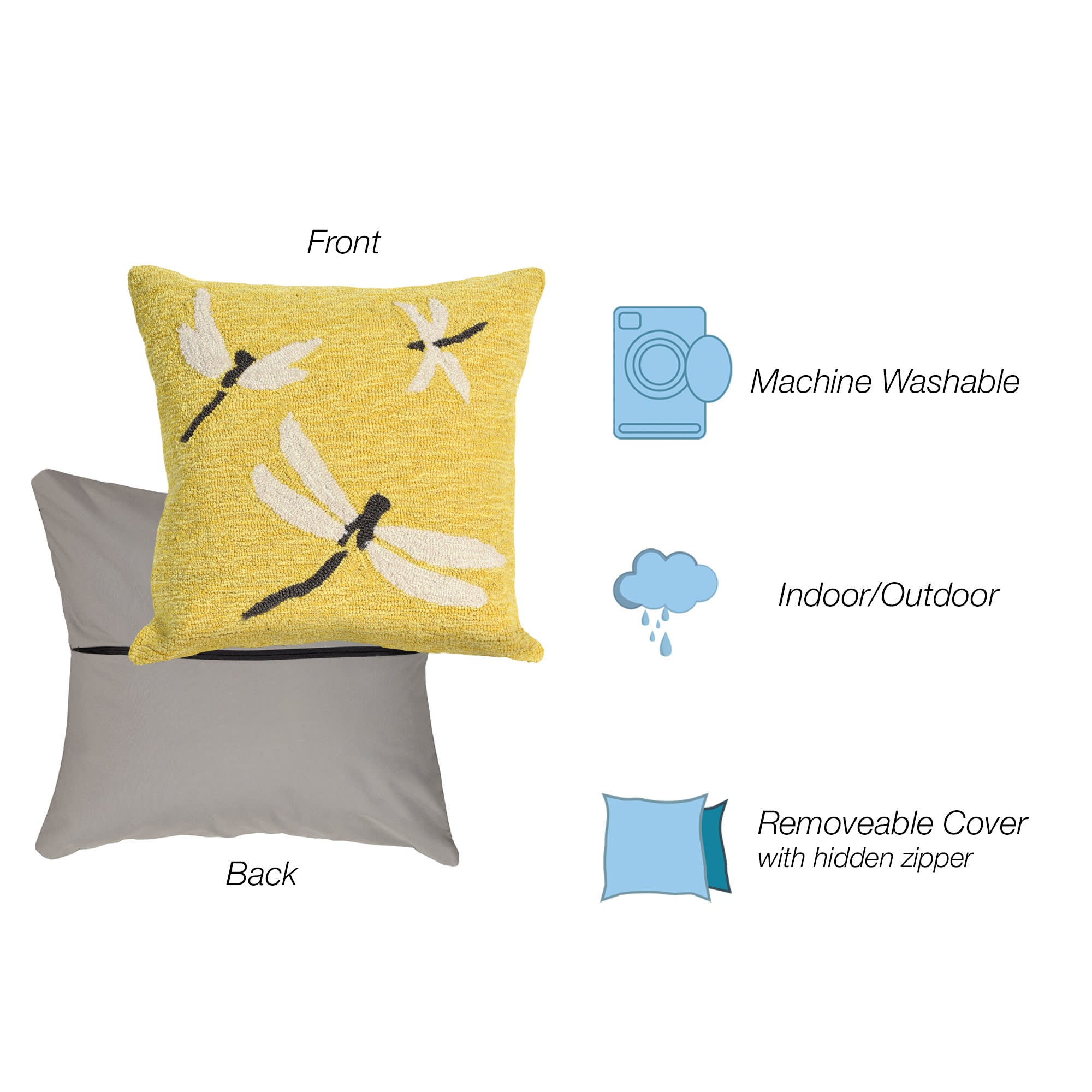 Frontporch Dragonfly Indoor Outdoor Throw Pillow