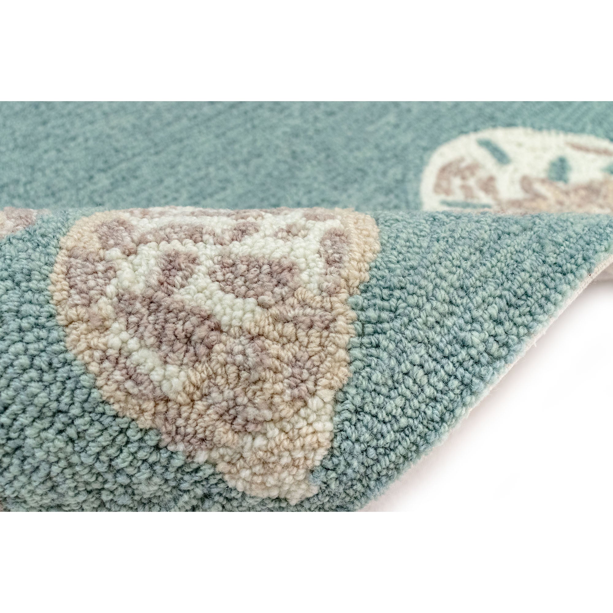 Capri Seashell Border Indoor Outdoor Area Rug
