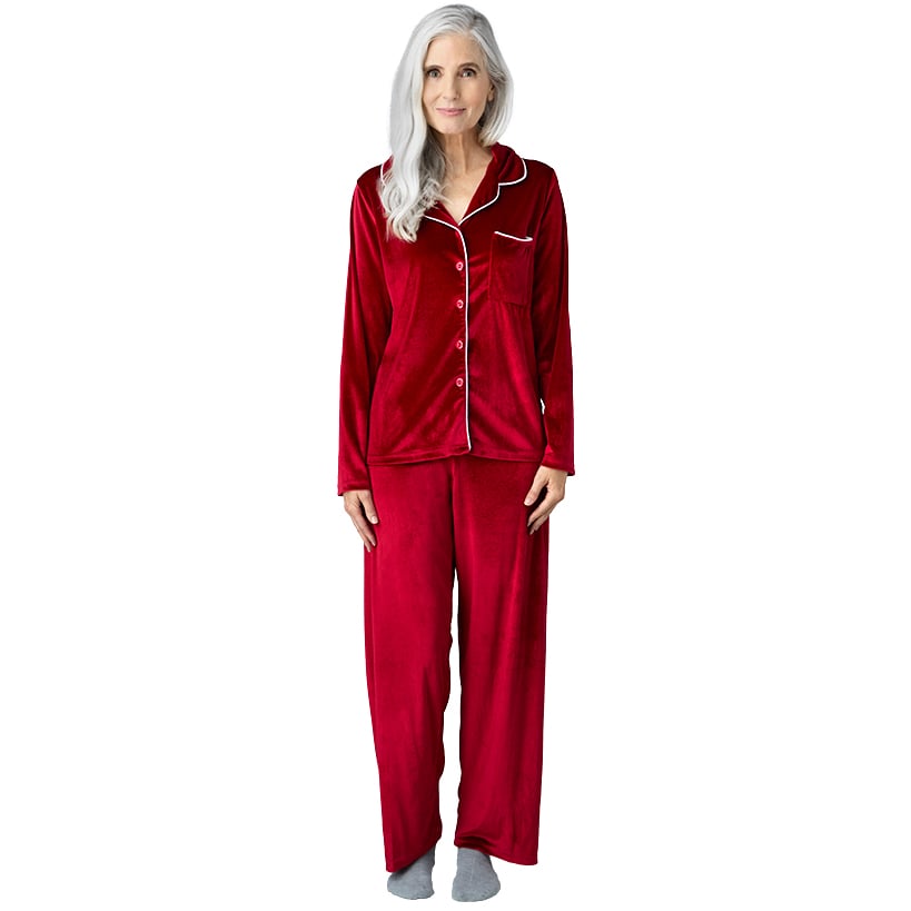 Velour Women's Pajama 2-Pc Set