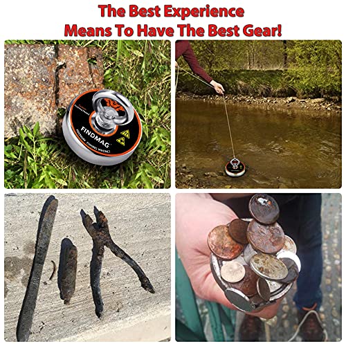 Magnet Fishing Kit 1000 LBS Pulling Force Neodymium Round Magnet 3.54inch Diameter R426