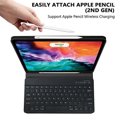 Champagne 12.9-inch iPad Pro Case with Detachable Wireless Keyboard and Pencil Holder H22468